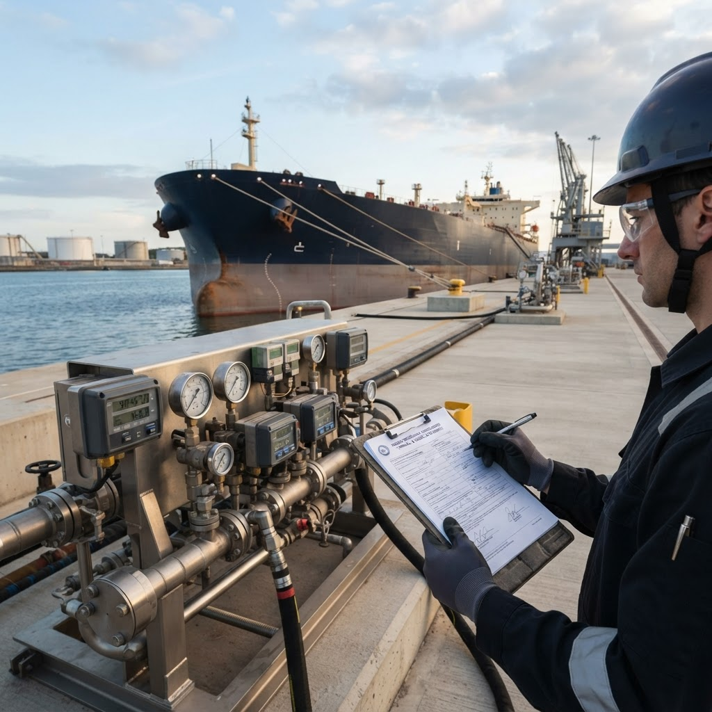 Verified energy delivery at a terminal with inspection and metering controls